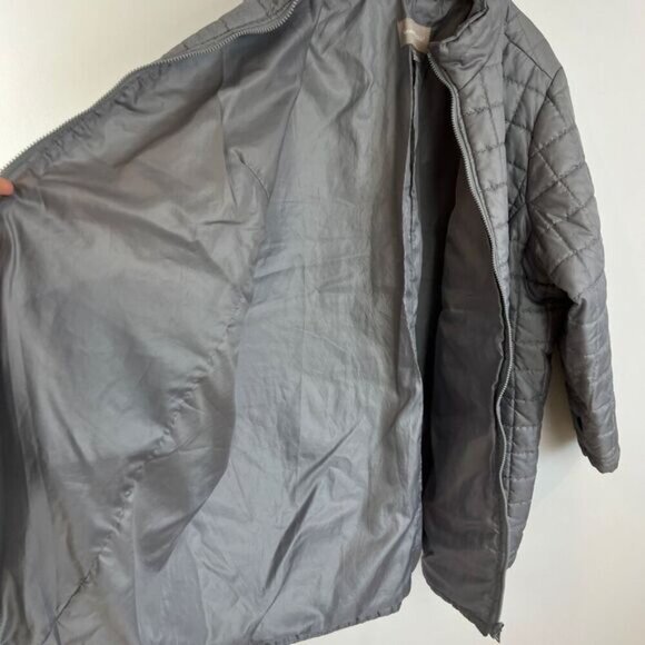 Woman Within Women's Size 26/28 2X Plus Grey Quilted Full Zip Jacket Coat - Picture 6 of 14
